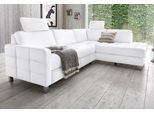 Ecksofa SIT & MORE "Pablo L-Form", weiß (altweiß), B:233cm H:78cm T:196cm, Struktur fein (100% Polyester);Struktur (100% Polyester), Sofas, Ecksofa, wahlweise mit Schlaffunktion