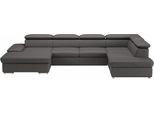 Wohnlandschaft SIT & MORE "Valantine U-Form, B: 349 cm", braun (mocca), B:349cm H:73cm T:226cm, Sofas, Wohnlandschaft, mit Arm- & Kopfteilverstellung, optional mit Schlaffunktion