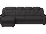 Ecksofa COTTA "Marcus L-Form", schwarz, B:262cm H:99cm T:162cm, 64% Polyurethan, 25% Polyester, 11% Baumwolle, Sofas, Ecksofa, wahlweise mit Schlaffunktion