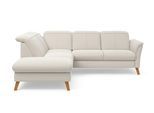 Ecksofa SIT & MORE "Romero L-Form", beige (creme), B:250cm H:91cm T:220cm, 90% Polyester 10%Polyamid, Sofas, Ecksofa, wahlweise mit oder ohne TV-Funktion, Schlaffunktion, Bettkasten