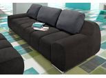 Big-Sofa OTTO HOME "Bono", schwarz (schwarz, grau), B:266cm H:90cm T:102cm, Luxus-Microfaser ALTARA NUBUCK (100% Polyester);Luxus-Microfaser ALTARA NUBUCK (100% Polyester);Samtstruktur (95% Polyester, 5% Polyamid), Sofas, Big-Sofa