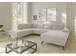 Wohnlandschaft SIT & MORE "Morris Jubi U-Form, B: 300 cm", beige (creme), B:300cm H:83cm T:202cm, 100% Polyester, Sofas, Wohnlandschaft, mit Armteilfunktion & 1 Zierkissen, optional Schlaffunktion