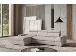 Ecksofa SIT & MORE "Broadway L-Form", grau (elefant), B:284cm H:79cm T:171cm, 100% Polyester, Sofas, Ecksofa, inklusive Kopfteilverstellung, wahlweise mit Schlaffunktion