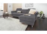 Ecksofa SIT & MORE "Avignon L-Form", grau, B:259cm H:97cm T:172cm, Flachgewebe (90% Polyester, 10% Polyamid);Luxus-Microfaser (100% Polyester);Struktur (100% Polyester), Sofas, Ecksofa, Kopfteilverstellung, wahlweise mit Schlaffunktion und Bettkasten