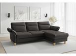 Ecksofa SIT & MORE "Pamela L-Form, B:230 cm, Leder, Recamiere links o. rechts", braun (schwarz), B:230cm H:90cm T:164cm, Sofas, Ecksofa, wahlweise mit Armteilverstellung, optional Schlaffunktion & Bettkasten