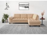 Ecksofa SIT & MORE "Westham L-Form", braun (macciato), B:261cm H:88cm T:179cm, 100% Polyester, Sofas, Ecksofa, mit Ottomane, mit oder ohne Schlaffunktion, Bettkasten, Verstellung