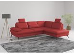 Ecksofa SIT & MORE "Morris L-Form, inkl. Sitztiefenverstellung", rot (feuerrot), B:262cm H:82cm T:212cm, Sofas, Ecksofa, wahlweise mit Armteilverstellung, Schlaffunktion & Bettkasten