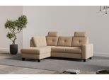 Ecksofa OTTO HOME "Varese", braun (macciato), B:226cm H:91cm T:170cm, 100% Polyester, Sofas, Ecksofa, wahlweise mit Schlaffunktion und Bettkasten
