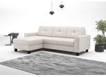 Ecksofa OTTO HOME "Varese", weiß (reinweiß), B:239cm H:91cm T:164cm, Sofas, Ecksofa, wahlweise mit Schlaffunktion und Bettkasten