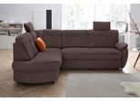Ecksofa SIT & MORE "Sonoma, L-Form, B: 246 cm, Bettfunktion & Bettkasten optional", braun, B:246cm H:91cm T:176cm, Kunstleder SOFTLUX;Luxus-Microfaser ALTARA NUBUCK (100% Polyester);Luxus-Microfaser (90% Polyester, 10% Polyamid), Sofas, Ecksofa, Federkern, komfortable Sitzhöhe 45 cm, frei im Raum stellbar