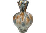 Tischvase GILDE "Vase Bronko", bunt (braun), B:15cm H:24cm T:15cm Ø:15cm, Glas, Vasen, Tischvase