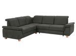 Ecksofa HOME AFFAIRE "Dalia L-Form", grau (anthrazit), B:256cm H:83cm T:236cm, Luxus-Microfaser Florence (100% Polyester);Luxus-Microfaser weich (90% Polyester, 10% Polyamid);Webstoff (100% Polyester), Sofas, Ecksofa, mit Federkernpolsterung, wahlweise mit Schlaffunktion, Bettkasten