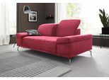 2-Sitzer OTTO HOME "Caluna", lila (chianti), B:202cm H:97cm T:111cm, Luxus-Microfaser Vintageoptik (100% Polyester);Flachgewebe (100% Polyester);Luxus-Mikrofaser (90% Polyester, 10% Polyamid), Sofas, 2-Sitzer, mit Sitztiefen- und Kopfteilverstellung