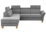 Ecksofa OTTO HOME "Conville L-Form", grau, B:247cm H:84cm T:217cm, 100% Polyester, Sofas, Ecksofa, Federkern, wahlweise mit Schlaffunktion und Bettkasten bzw. Stauraum