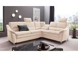 Ecksofa OTTO HOME "Cardoso L-Form", beige (creme), B:249cm H:90cm T:209cm, Luxus-Microfaser Lederoptik (100% Polyester);Luxus-Microfaser (100% Polyester);Luxus-Microfaser ALTARA NUBUCK (100% Polyester);Struktur (100% Polyester), Sofas, Ecksofa, Federkern, wahlweise mit Bett, Schubkasten, teilweise Relaxfunktion