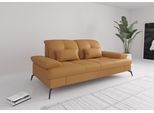 3-Sitzer SIT & MORE "Amica, inkl. Sitztiefenverstellung und Armteilverstellung", gelb (curry), B:212cm H:90cm T:122cm, Sofas, 3-Sitzer, wahlweise mit Kopfteilverstellung und Schlaffunktion
