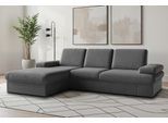 Ecksofa SIT & MORE "Moreno L-Form, B: 247 cm", grau, B:247cm H:82cm T:171cm, 100% Polyester, Sofas, Ecksofa, mit Armteilverstellung, optional Schlaffunktion