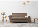 2,5-Sitzer OTTO HOME "Lindgren", braun (nuss), B:185cm H:84cm T:93cm, 100% Polyester, Sofas, 2 5-Sitzer, wahlweise mit TV-Funktion, links oder beidseitig, Kopfteilverstellung