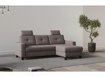 Ecksofa OTTO HOME "Varese", grau (taupe), B:239cm H:91cm T:164cm, 90% Polyester 10% Polyamid, Sofas, Ecksofa, wahlweise mit Schlaffunktion und Bettkasten