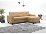 Ecksofa OTTO HOME "Varese", beige (cappuccino), B:239cm H:91cm T:164cm, Sofas, Ecksofa, wahlweise mit Schlaffunktion und Bettkasten