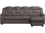 Ecksofa COTTA "Marcus L-Form", braun (mud), B:257cm H:99cm T:162cm, 64% Polyurethan, 25% Polyester, 11% Baumwolle, Sofas, Ecksofa, wahlweise mit Schlaffunktion