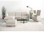 Ecksofa SIT & MORE "Grenoble L-Form mit Federkern", beige (creme), B:251cm H:85cm T:161cm, Sofas, Ecksofa, wahlweise mit Schlaffunktion, Bettkasten, Arm- und Kopfteilverstellung
