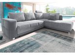 Ecksofa JOCKENHÖFER GRUPPE "Orlando L-Form, B: 257 cm", grau, B:257cm H:82cm T:215cm, Softlux-Kunstleder, im Korpus;Farbe greige: Struktur (45% Polyacryl, 35%Polyester, 20%Baumwolle);Farbe petrol: Struktur in Sitz und Kissen (87% Polyester, 13%Polyacryl);Alca Top (100% Polyester), im Korpus;Alle Farben außer greige + petrol: Struktur in Sitz und Kissen (65% Polyacryl, 35% Polyester), Sofas, Ecksof