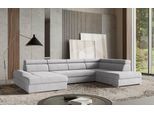 Wohnlandschaft SIT & MORE "U-Form", silber, B:345cm H:79cm T:213cm, 90% Polyester, 10% Polyamid, Sofas, Wohnlandschaft, mit verstellbaren Kopfteilen, wahlweise mit Schlaffunktion