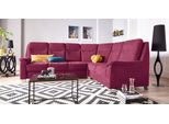 Ecksofa SIT & MORE "Boccaccio L-Form", lila (chianti), B:265cm H:104cm T:215cm, Kunstleder SOFTLUX;Luxus-Microfaser (90% Polyester, 10% Polyamid);Flachgewebe (100% Polyester), Sofas, Ecksofa, mit Federkern und Kopfteilverstellung, wahlweise mit Schlaffunktion