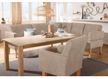 Eckbank OTTO HOME "Fehmarn", beige, B:255cm H:98cm T:210cm, Luxus Microfaser (Zusammensetzung: 100% Polyester), Sitzbänke, Eckbank, wahlweise langer Schenkel links oder rechts
