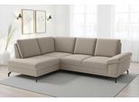 Ecksofa SIT & MORE "Chelsea L-Form, B: 264 cm, mit Armteil-& Sitztiefenverstellung", beige (taupe), B:249cm H:89cm T:190cm, 95% Polyester, 5% Polyamid, Sofas, Ecksofa, optional Schlaffunktion und Bettkasten