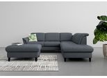 Ecksofa SIT & MORE "Maggiore L-Form", grau (dunkelgrau), B:261cm T:224cm, 98% Polyester, 2% Polyamid, Sofas, Ecksofa, wahlweise mit Kopfteilverstellung, Schlaffunktion und Stauraum