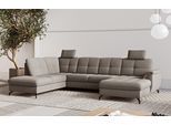 Wohnlandschaft SIT & MORE "Zora", braun (schlamm), B:319cm H:92cm T:212cm, 100% Polyester, Sofas, Wohnlandschaft, wahlweise mit Schlaffunktion und Bettkasten