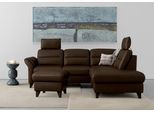 Ecksofa SIT & MORE "Mellum L-Form", braun (mocca), B:253cm H:87cm T:212cm, 100% Polyester, Sofas, Ecksofa, Federkern, wahlweise mit Schlaffunktion, Stauraum und Armteilfunktion