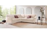 Ecksofa OTTO HOME "Cardoso L-Form", beige (creme), B:260cm H:90cm T:230cm, Luxus-Microfaser ALTARA NUBUCK (100% Polyester);Luxus-Microfaser weich (90% Polyester, 10% Polyamid);Struktur (52%Polyester, 35% Acryl, 13%Cotton);Luxus-Microfaser Lederoptik (100% Polyester), Sofas, Ecksofa, mit Trapezecke für mehr Sitzkomfort, wahlweise auch mit Schlaffunktion