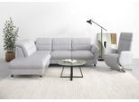 Ecksofa SIT & MORE "Grenoble L-Form mit Federkern", silber, B:247cm H:85cm T:222cm, Sofas, Ecksofa, wahlweise mit Schlaffunktion, Bettkasten, Arm- und Kopfteilverstellung