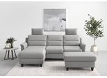 Ecksofa SIT & MORE "Farö L-Form", grau, B:234cm H:90cm T:168cm, Sofas, Ecksofa, inklusive Federkern, wahlweise mit Schlaffunktion und Bettkasten