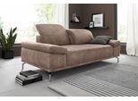 3-Sitzer OTTO HOME "Caluna", grau (taupe), B:212cm H:97cm T:111cm, Luxus-Microfaser Vintageoptik (100% Polyester);Flachgewebe Mura: (100% Polyester);Luxus-Mikrofaser (90% Polyester, 10% Polyamid), Sofas, 3-Sitzer, mit Sitztiefen- und Kopfteilverstellung