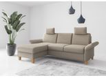 Ecksofa OTTO HOME "Rochelle, L-Form", grau (taupe), B:251cm H:90cm T:164cm, 95% Polyester 5% Polyamid, Sofas, Ecksofa, wahlweise mit Armteilverstellung, Schlaffunktion und Bettkasten
