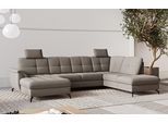 Wohnlandschaft SIT & MORE "Zora", braun (schlamm), B:319cm H:92cm T:212cm, 100% Polyester, Sofas, Wohnlandschaft, wahlweise mit Schlaffunktion und Bettkasten