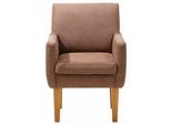 Sessel OTTO HOME "Fehmarn", braun, B:66cm H:96cm T:71cm, Luxus Microfaser (Zusammensetzung: 100% Polyester), Sessel, Sessel, komfortable Sitzhöhe von 54 cm, in 3 verschiedenen Bezugsqualitäten