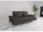 3-Sitzer SIT & MORE "Amica, inkl. Sitztiefenverstellung und Armteilverstellung", schwarz (mocca), B:212cm H:90cm T:122cm, Sofas, 3-Sitzer, wahlweise mit Kopfteilverstellung und Schlaffunktion