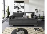 Schlafsofa OTTO HOME "Berlin, B: 218 cm, Liegel. 160x198 cm, Boxspring", grau (dunkelgrau), B:218cm H:97cm T:96cm, Microfaser PRIMABELLE (100% Polyester);Struktur fein (100% Polyester);Samtoptik (100% Polyester), Sofas, Schlafsofa, Dauerschlafsofa mit Boxspring inklusive 2 Zierkissen & Bettkasten