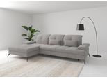 Ecksofa SIT & MORE "Amica, L-Form, inkl. Sitztiefenverstellung & Armteilverstellung", grau (hellgrau), B:279cm H:90cm T:185cm, 100% Polyester, Sofas, Ecksofa, wahlweise mit Schlaffunktion, Bettkasten und Kopfteilverstellung