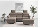 Ecksofa SIT & MORE "Farö L-Form", grau (taupe), B:234cm H:90cm T:168cm, Sofas, Ecksofa, inklusive Federkern, wahlweise mit Schlaffunktion und Bettkasten