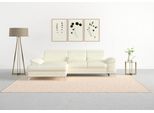Ecksofa SIT & MORE "Cabrio L-Form, B: 295 cm, mit Sitztiefen-, Arm- & Kopfteilverstellung", weiß (altweiß), B:295cm H:87cm T:180cm, Sofas, Ecksofa, 2 Nierenkissen, Federkern, optional Schlaffunktion und Stauraum