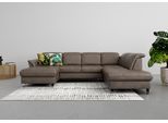 Wohnlandschaft SIT & MORE "Maggiore U-Form", braun, B:312cm T:224cm, 100% Polyester, Sofas, Wohnlandschaft, wahlweise mit Kopfteilverstellung, Schlaffunktion und Stauraum