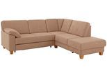 Ecksofa HOME AFFAIRE "Belfort L-Form", braun, B:243cm H:88cm T:91cm, Struktur fein ( 100% Polyester);Luxus-Microfaser ALTARA NUBUCK (100% Polyester);Luxus-Microfaser Vintageoptik(100% Polyester), Sofas, Ecksofa, mit Federkern, wahlweise mit Schlaffunktion und Stauraum