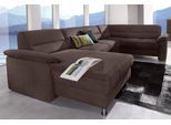 Wohnlandschaft SIT & MORE "Ascara U-Form", braun (dunkelbraun), B:312cm H:85cm T:204cm, NaturLeder in Sitz und Rücken, Korpus ist mit passendem Kunstleder bezogen.;Luxus-Microfaser (100% Polyester);Softlux-Kunstleder;Primabelle-Microfaser (100% Polyester), Sofas, Wohnlandschaft, inklusive Boxspring/Federkern-Polsterung, wahlweise mit Schlaffunktion