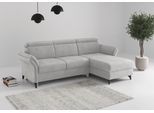 Ecksofa OTTO HOME "Glendale, L-Form", silber, B:253cm H:84cm T:166cm, 90% Polyester, 10% Polyamid, Sofas, Ecksofa, inkl. Kopfteilverstellung, wahlweise mit Vorziehsitz und Bettkasten
